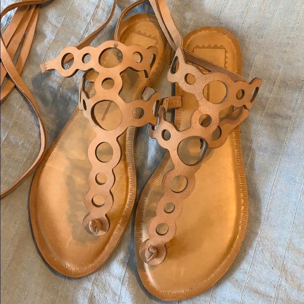 Ankle wrap sandals